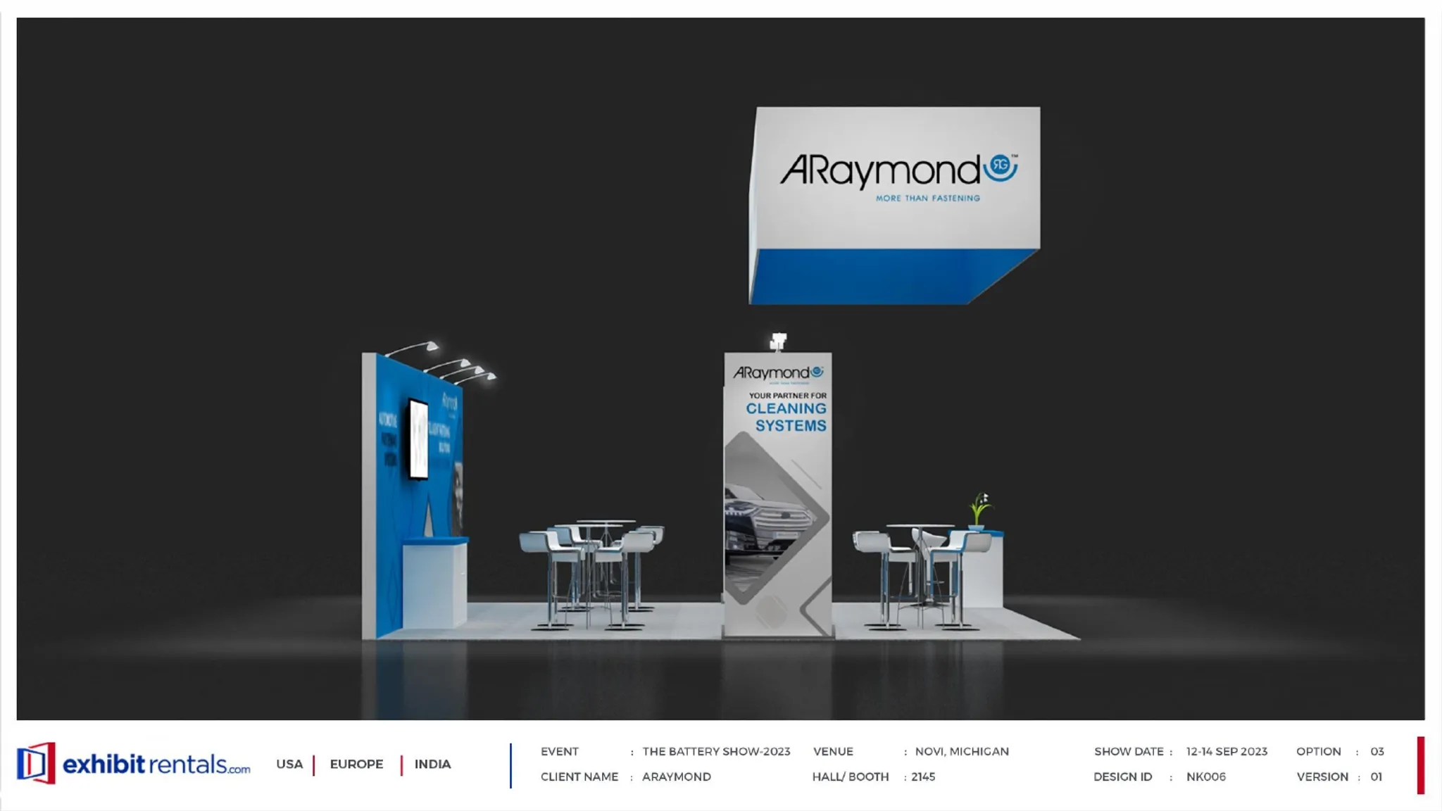 20x20 Peninsula booth design by Exhibit-Rentals